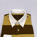 Olive and Mustard Striped Long Sleeve Shirt