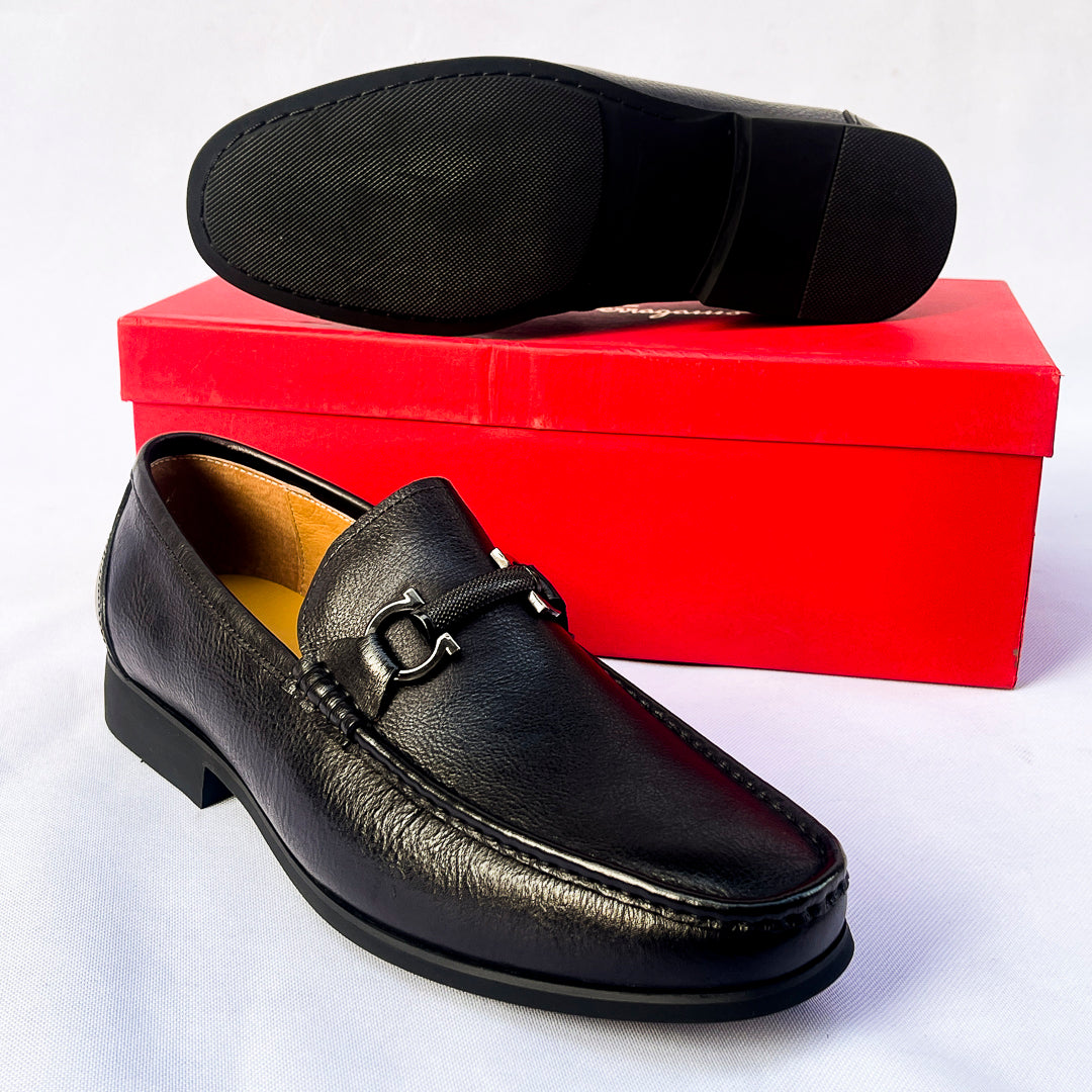 Gentry Horsebit Leather Loafer – Black