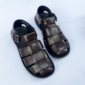 Centurion Wide-Strap Leather Fisherman Sandal – Dark Brown