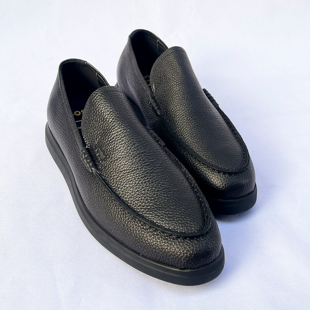 Maestro Grain Leather Slip-On Loafer – Black