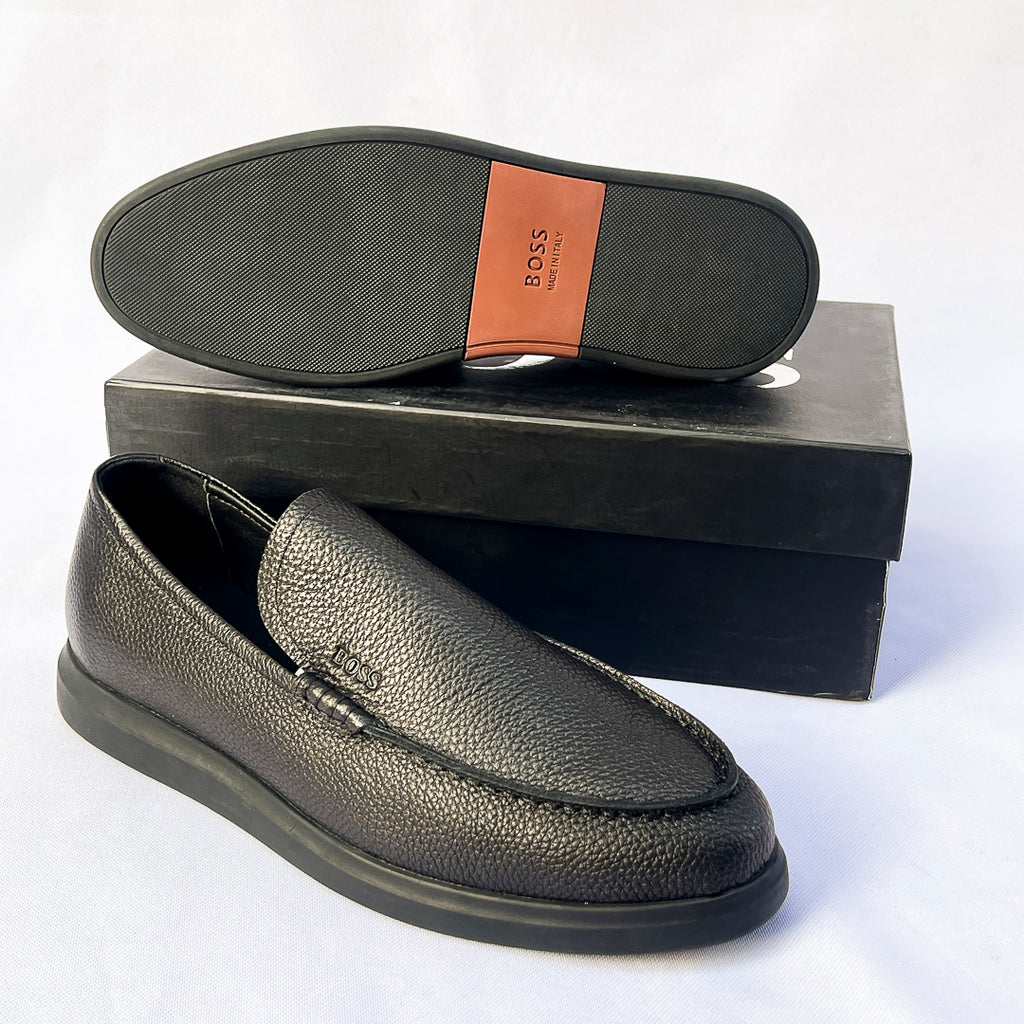 Maestro Grain Leather Slip-On Loafer – Black