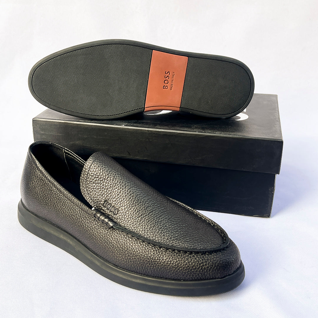 Maestro Grain Leather Slip-On Loafer – Black