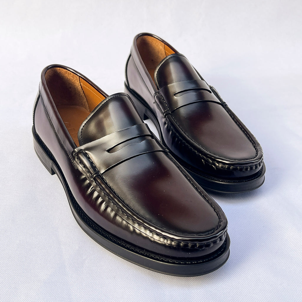 Imperial Polished Leather Penny Loafer – Oxblood