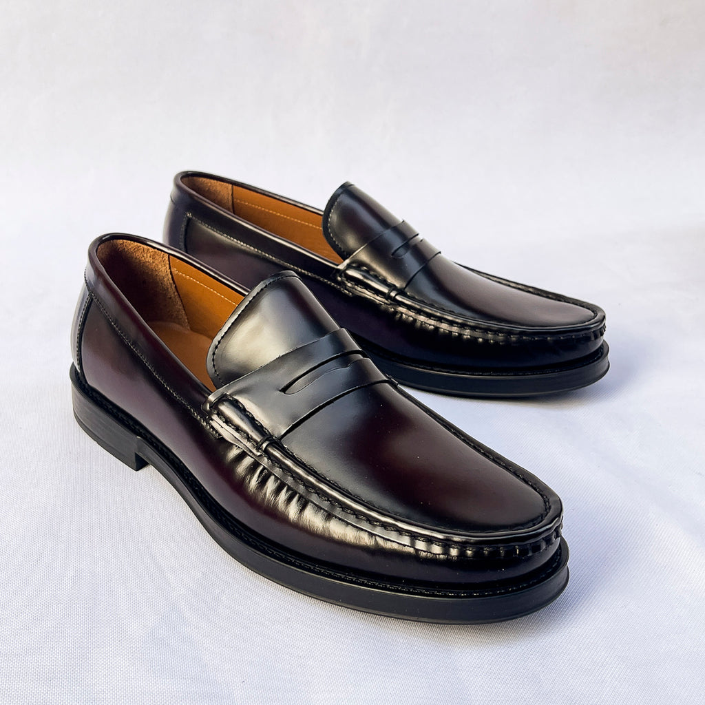 Imperial Polished Leather Penny Loafer – Oxblood