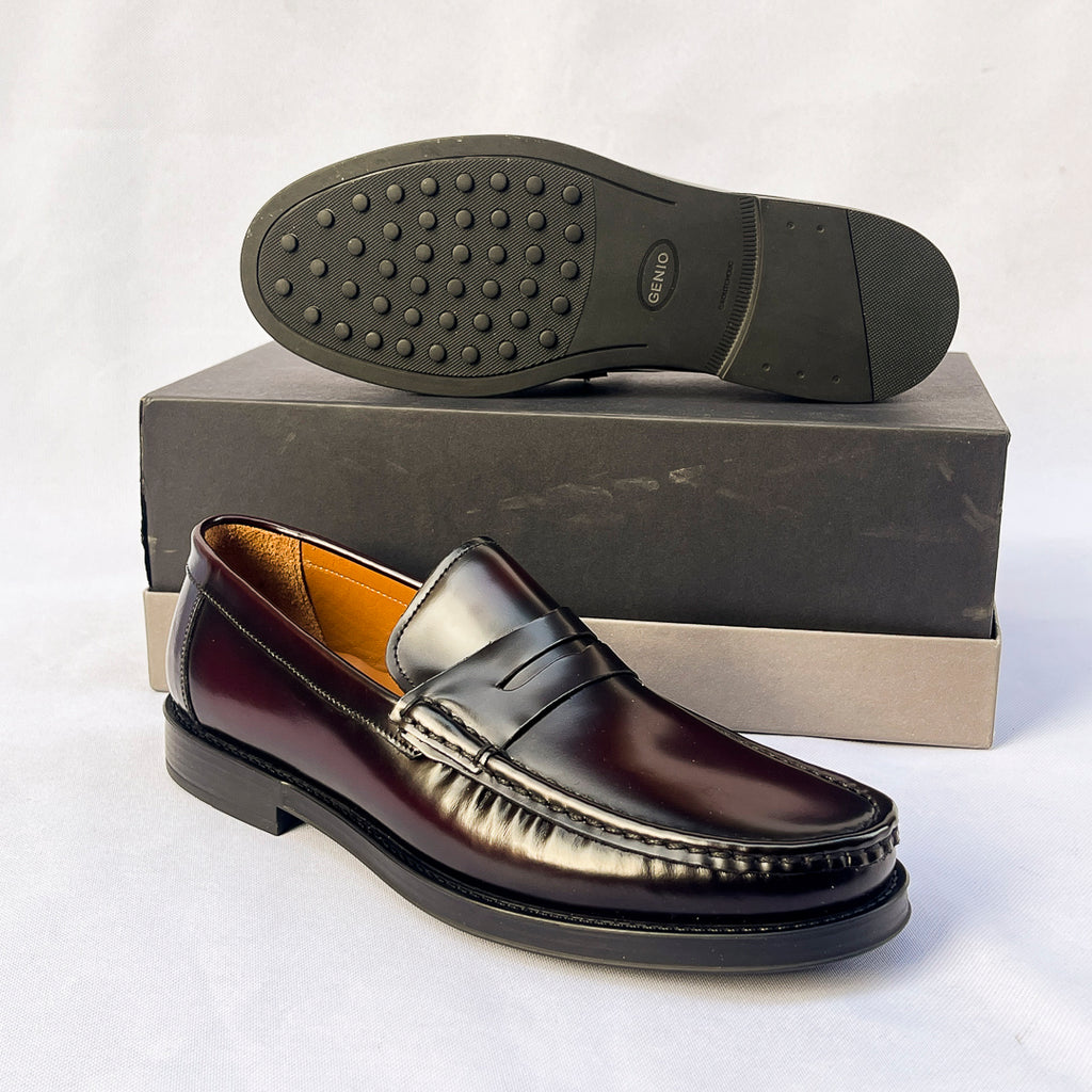 Imperial Polished Leather Penny Loafer – Oxblood