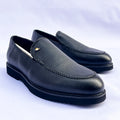 Verona Braided-Stitch Leather Loafer – Black