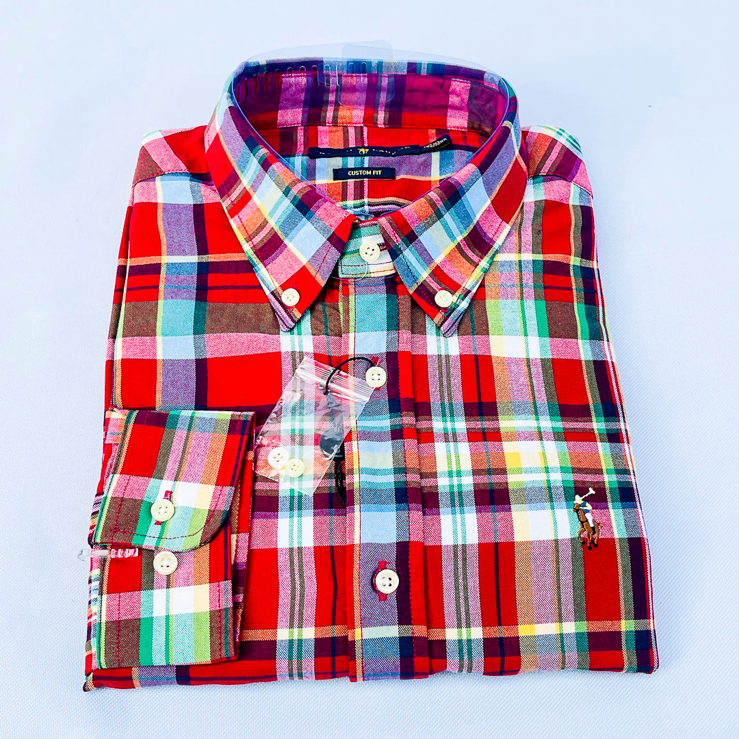 Crimson Carnival Madras Plaid Shirt