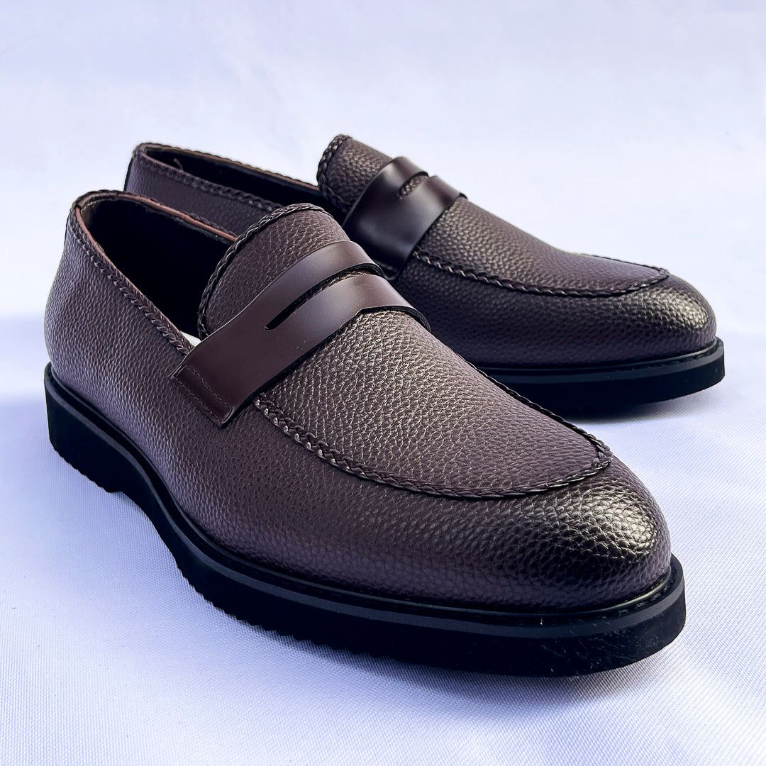 Palazzo Penny Leather Loafer – Light Brown