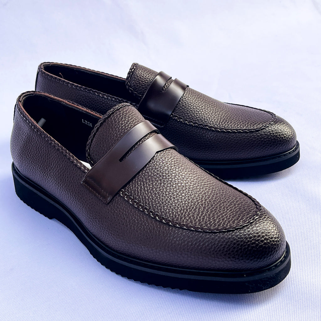 Palazzo Penny Leather Loafer – Light Brown