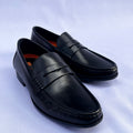 Admiral Leather Penny Loafer – Black