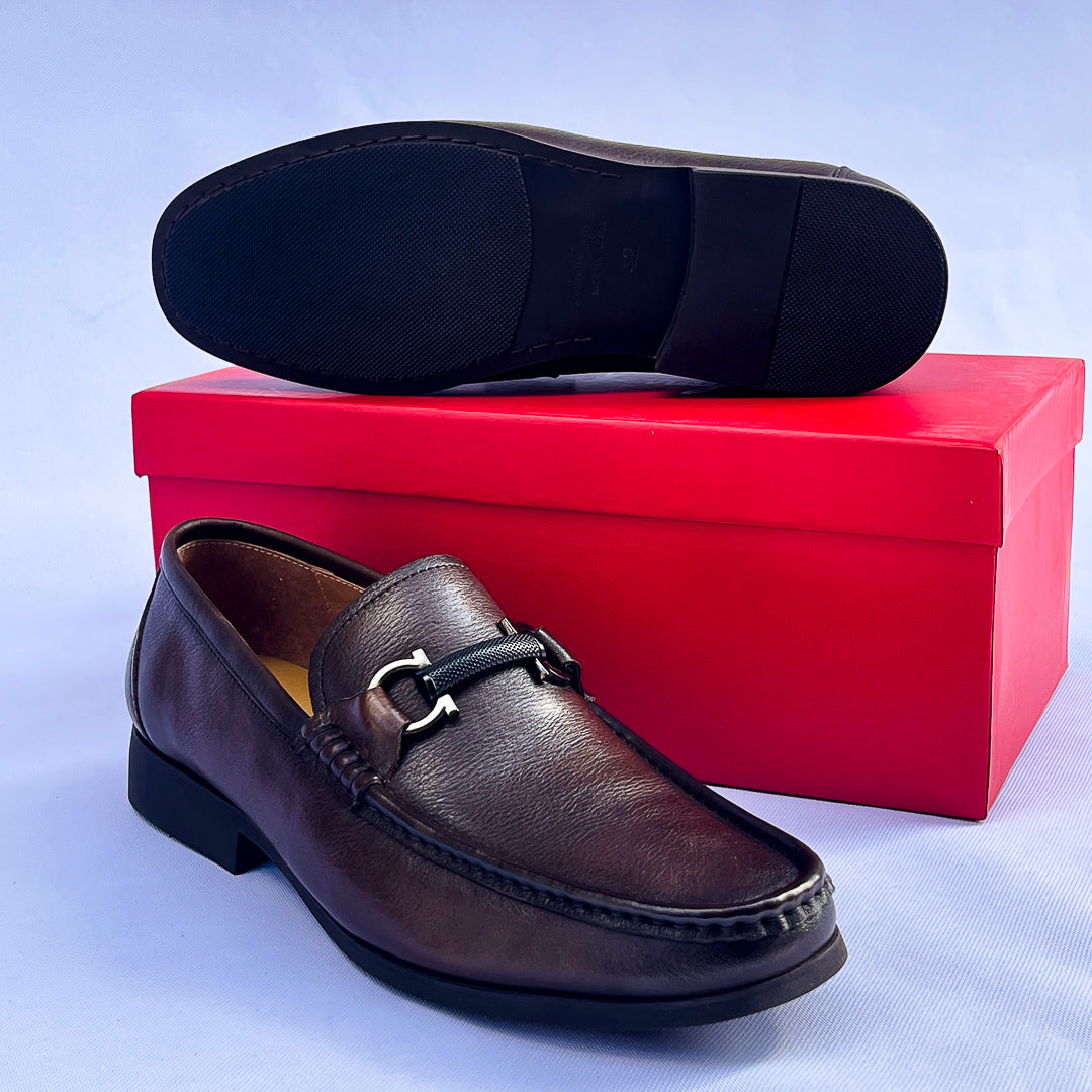 Gentry Horsebit Leather Loafer – Dark Brown