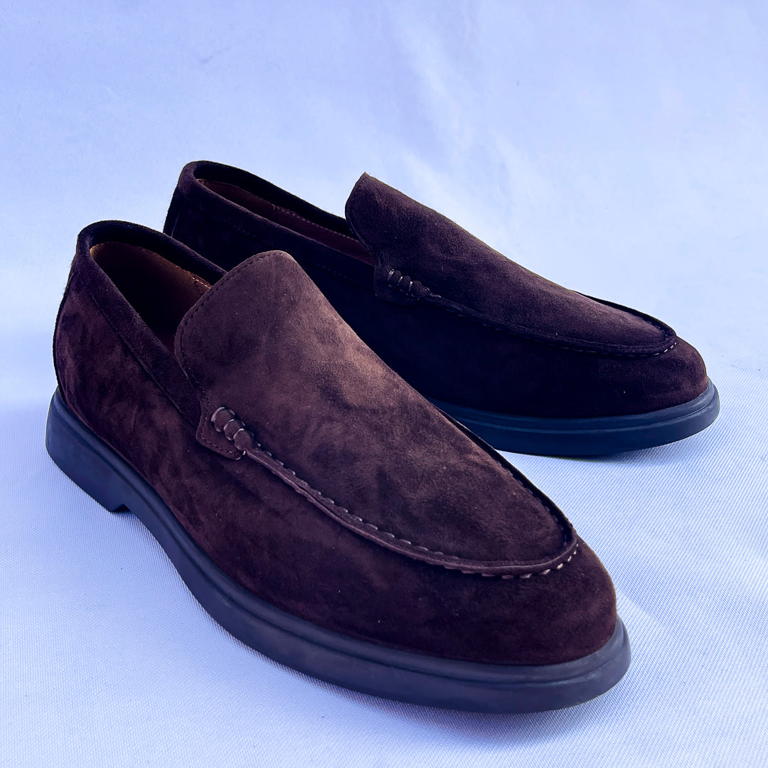 Capri Suede Slip-On Loafer – Dark Brown