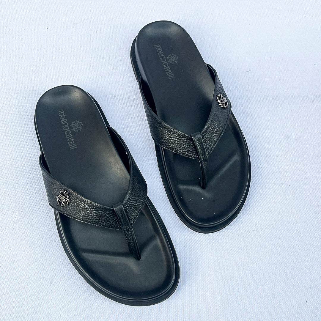 Regent Leather Thong Sandal – Black