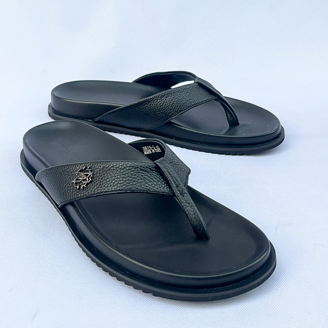 Regent Leather Thong Sandal – Black