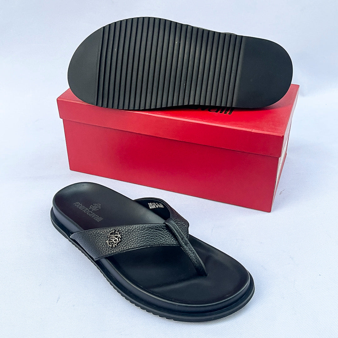 Regent Leather Thong Sandal – Black