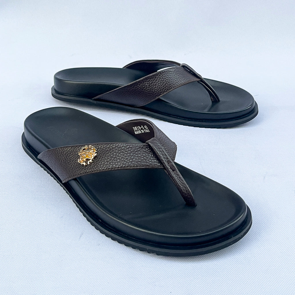 Regent Leather Thong Sandal – Dark Brown