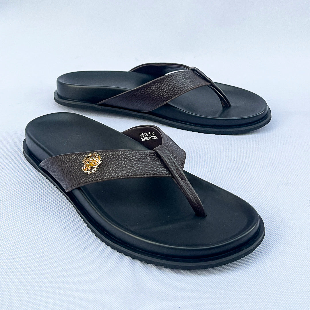 Regent Leather Thong Sandal – Dark Brown