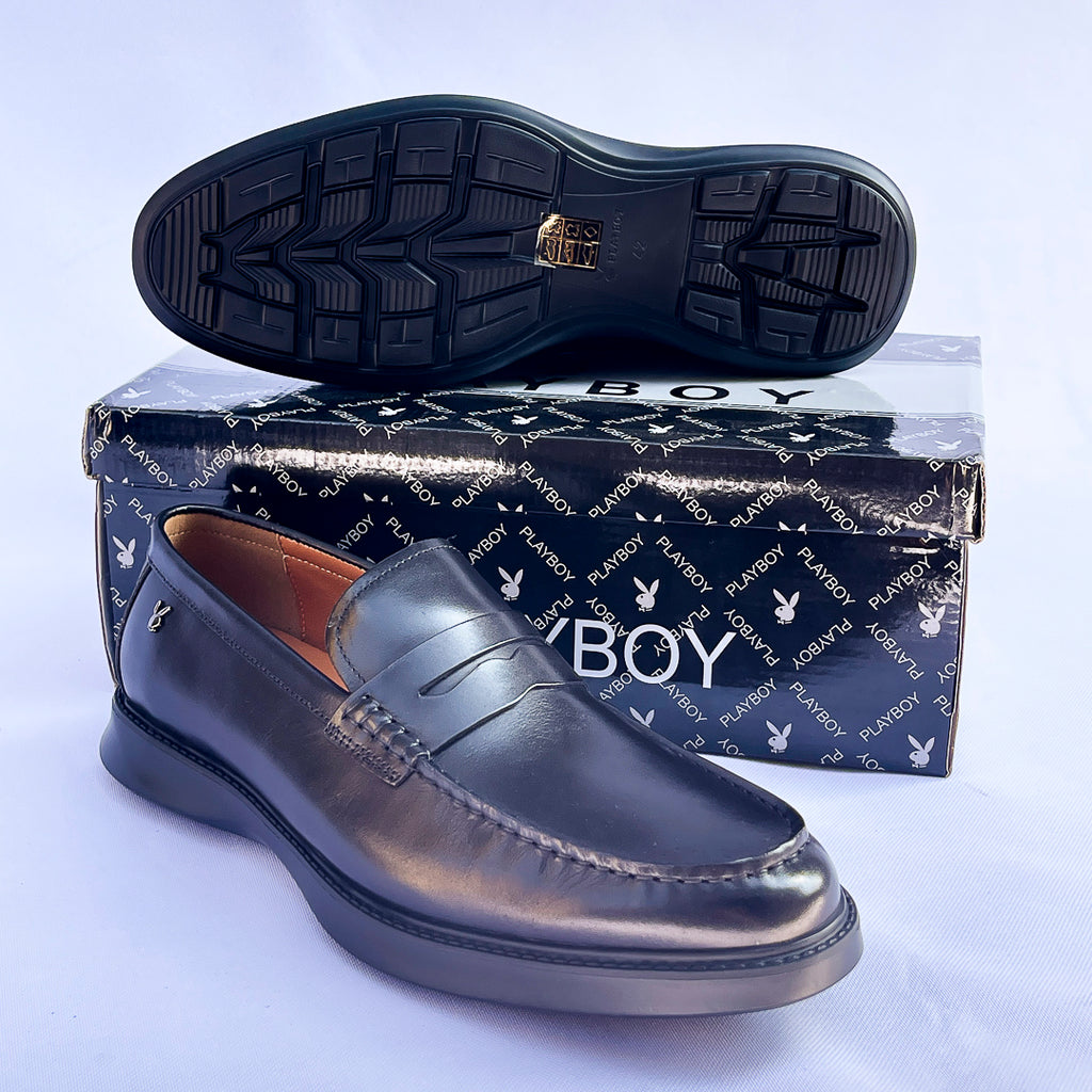 Regal Burnished Penny Loafer – Black