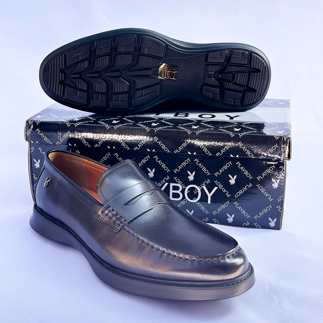 Regal Burnished Penny Loafer – Black