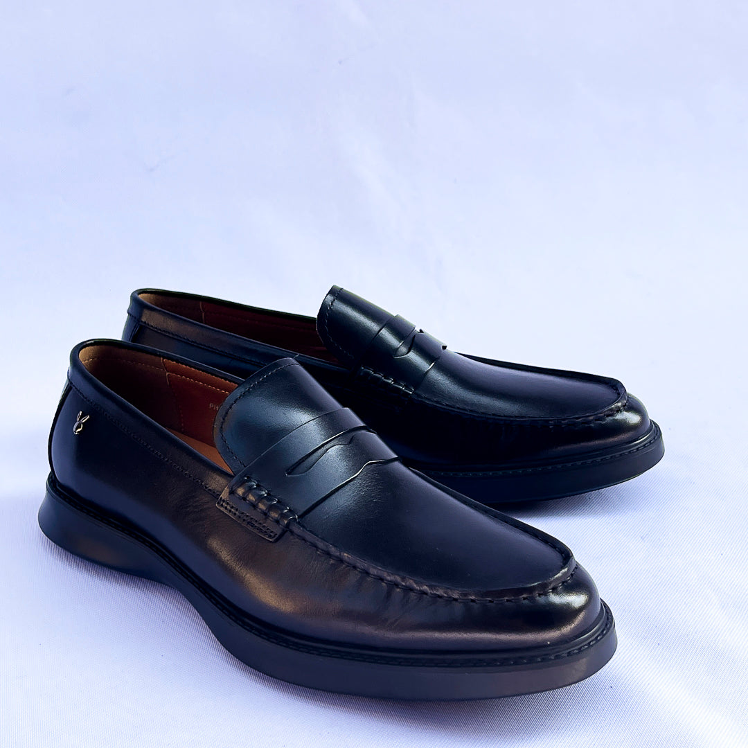 Regal Burnished Penny Loafer – Black