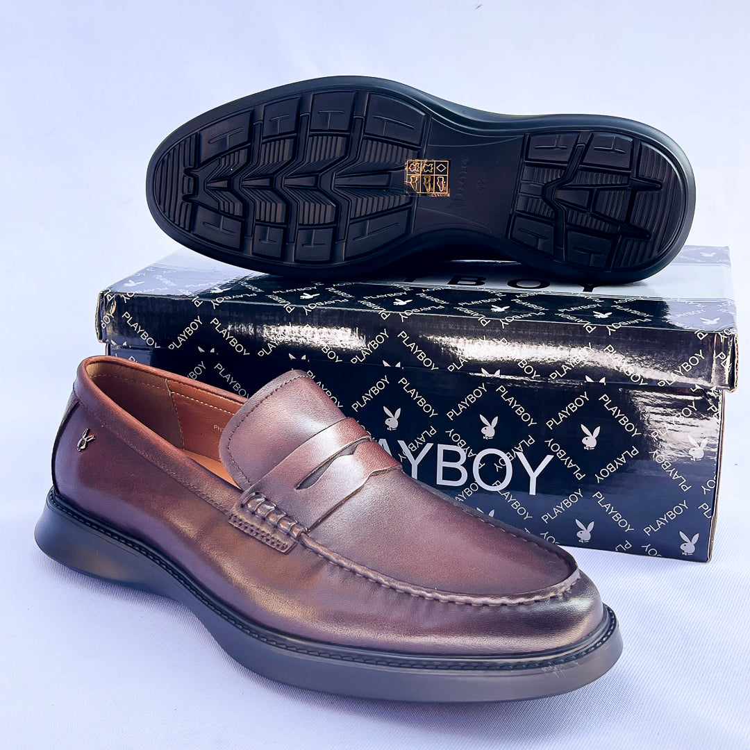 Regal Burnished Penny Loafer – Brown