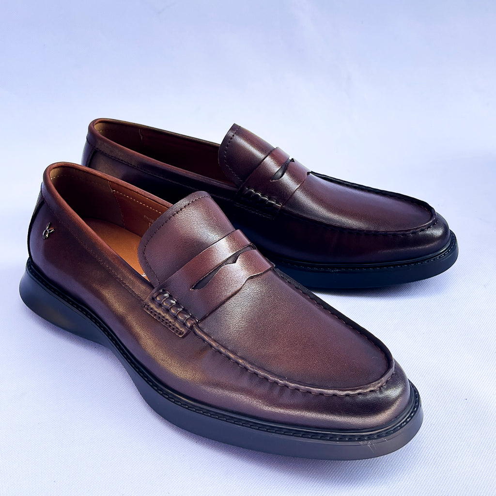 Regal Burnished Penny Loafer – Brown