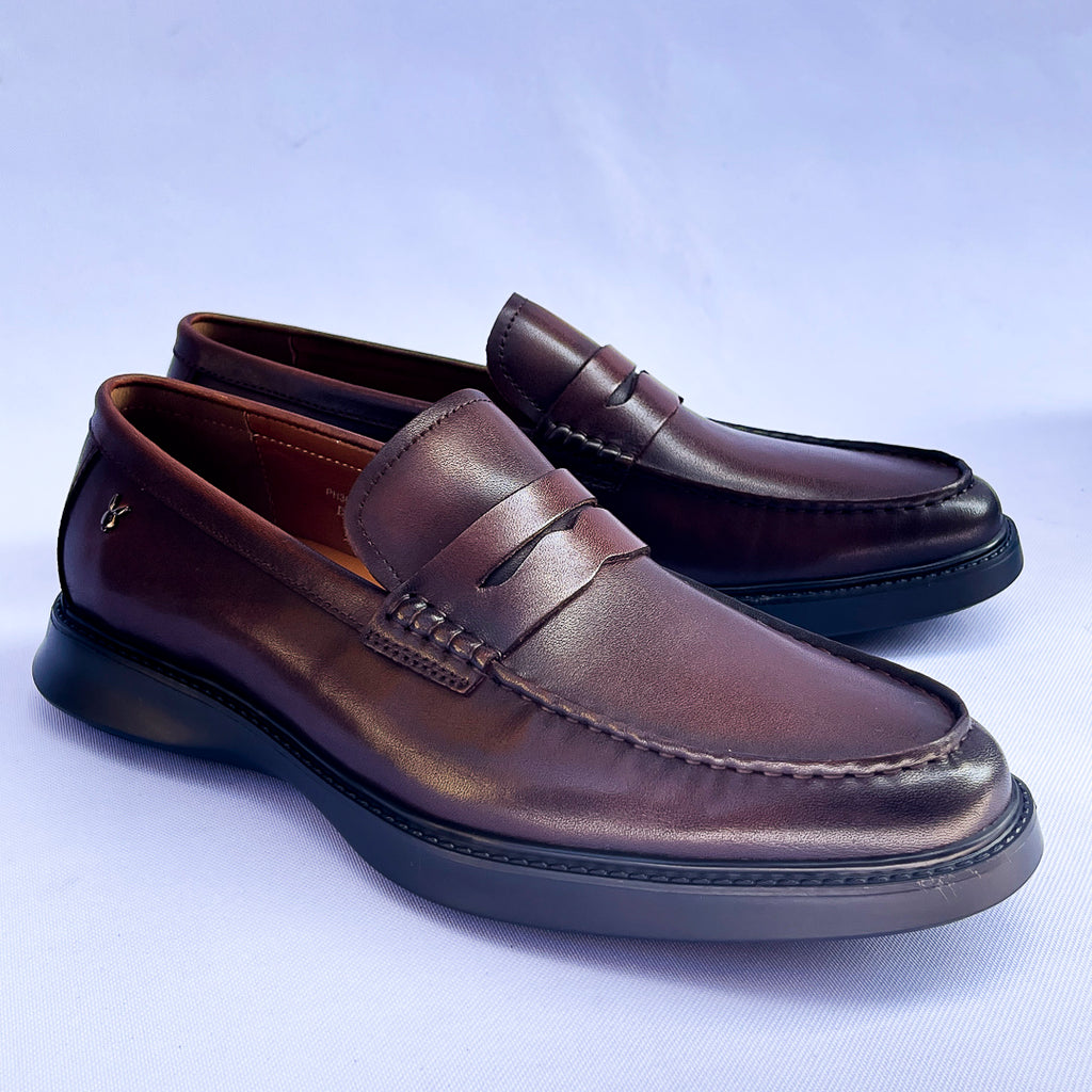 Regal Burnished Penny Loafer – Brown