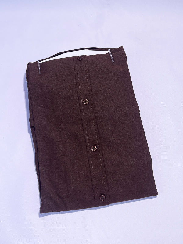 Men's Custom Fit Polo Shirt – Chocolate Brown