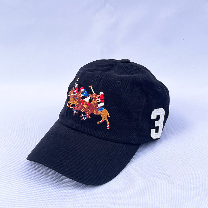 Men's Polo Player Cap – Black