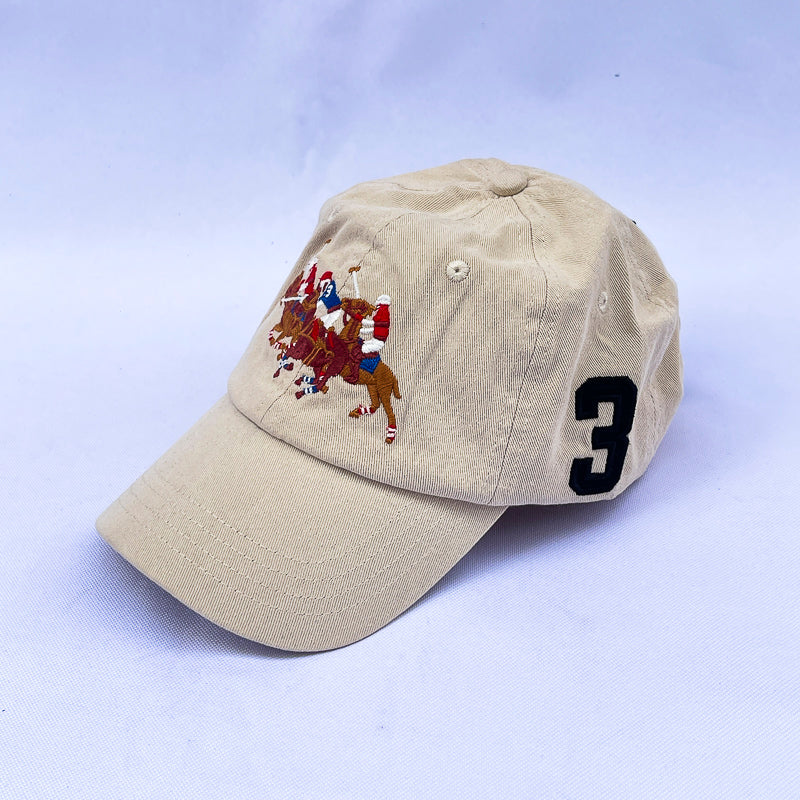Men's Polo Player Cap – Beige