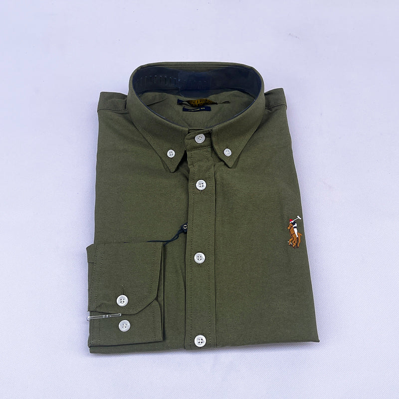 Men's Custom Fit Polo Shirt – Olive Green