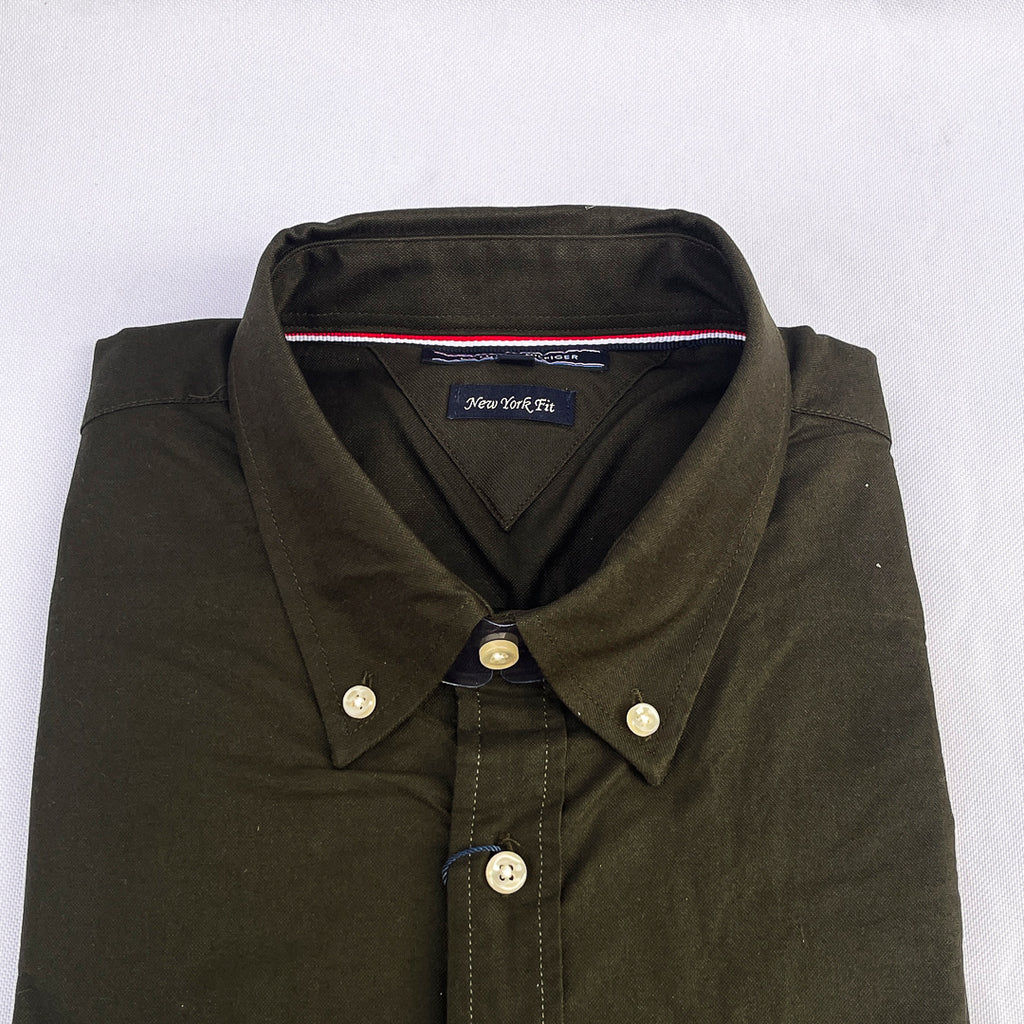 Plain Olive Green Long Sleeve Shirt
