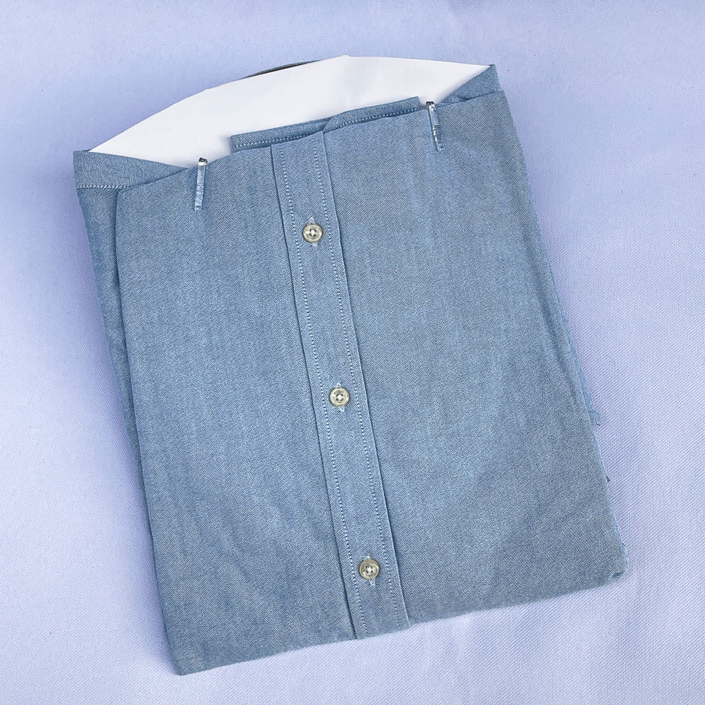 Blue Chambray Long Sleeve Shirt