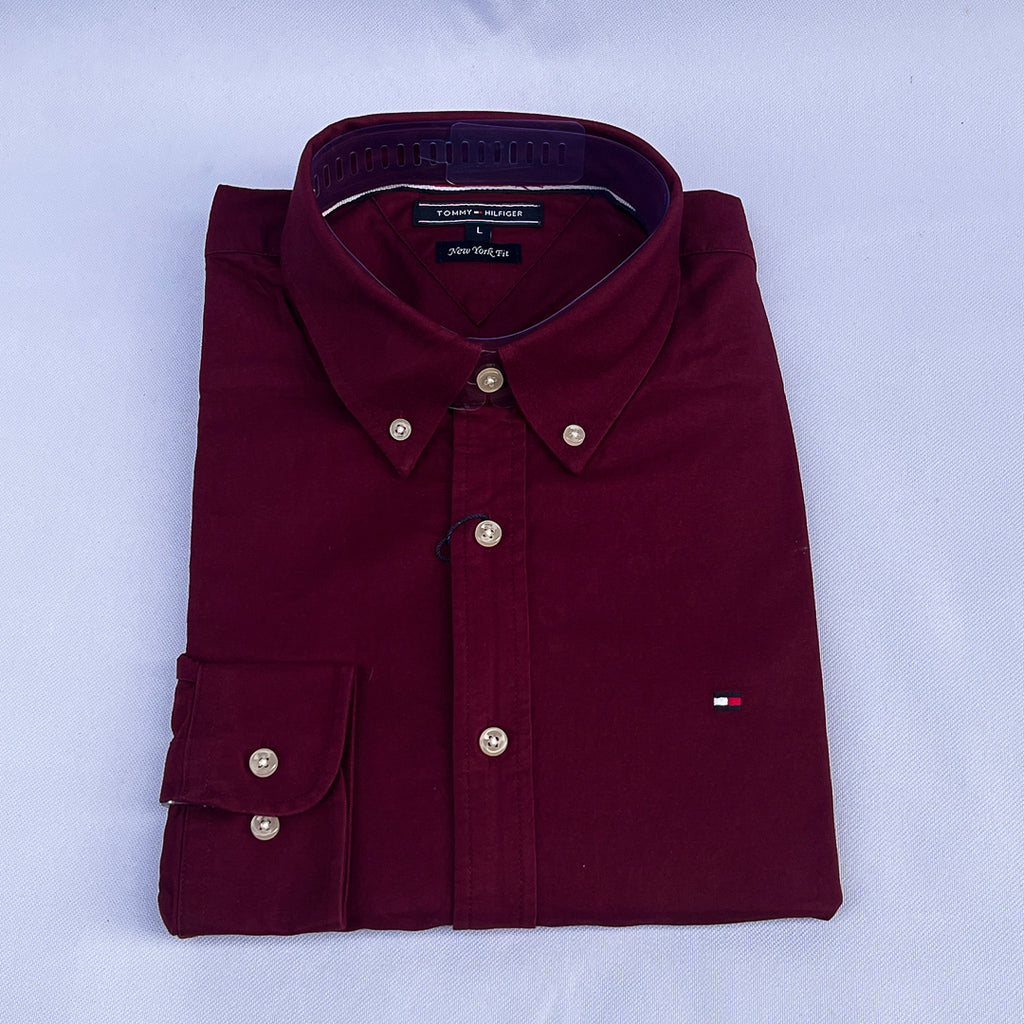 Deep Wine Long Sleeve Shirt