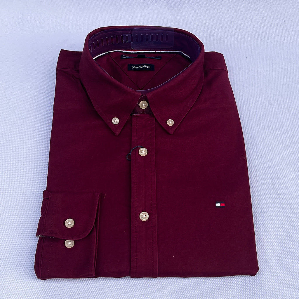 Deep Wine Long Sleeve Shirt