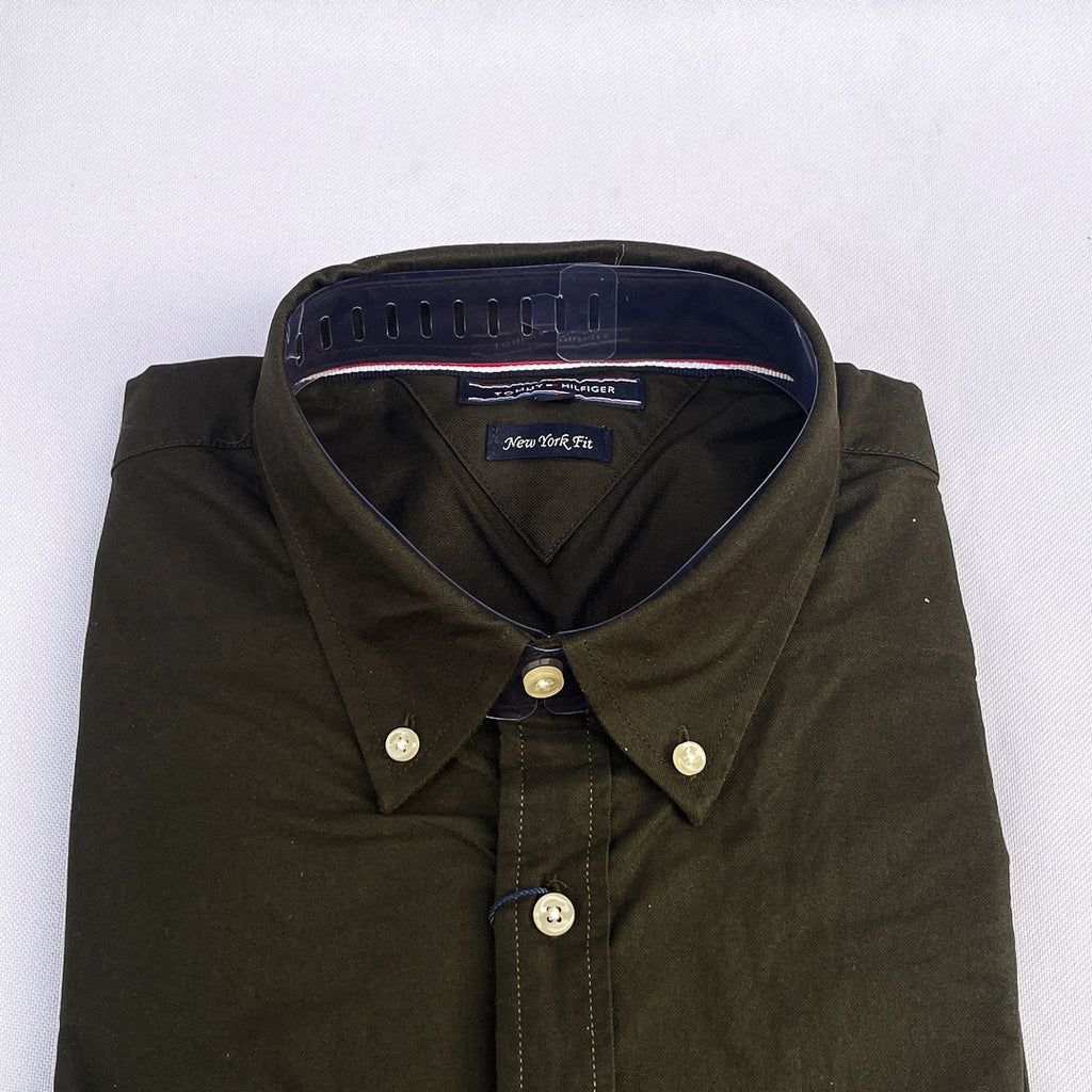 Plain Olive Green Long Sleeve Shirt