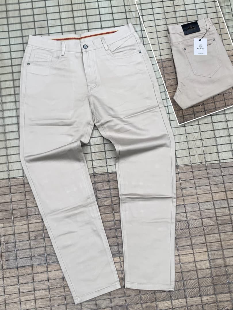 Mondo Stone Cream Men's Stretch Chino Trouser