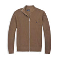 Men's Zip Cardigan Sweater – Brown