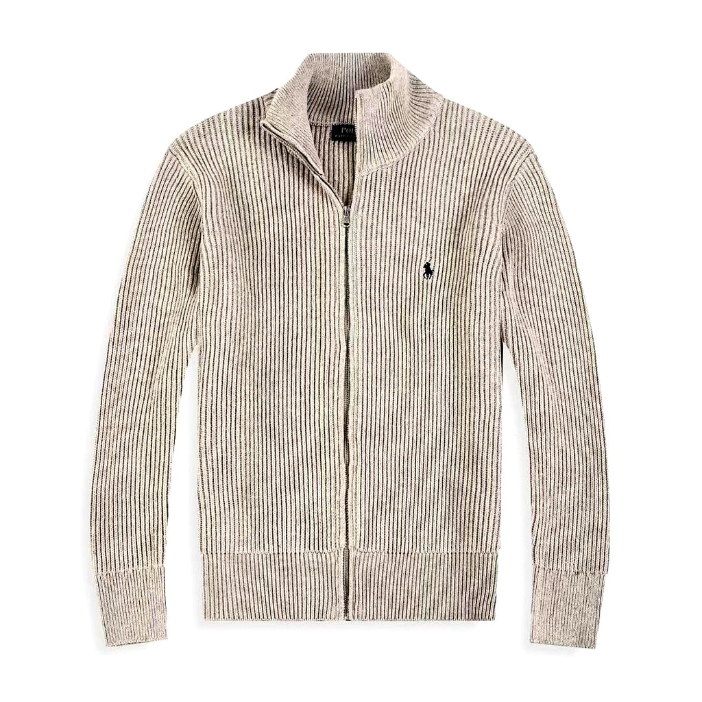 Men's Zip Cardigan Sweater – Oatmeal