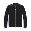 Men's Zip Cardigan Sweater – Black