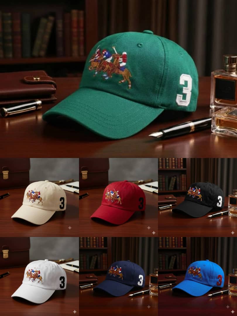 Men's Polo Player Cap – Red