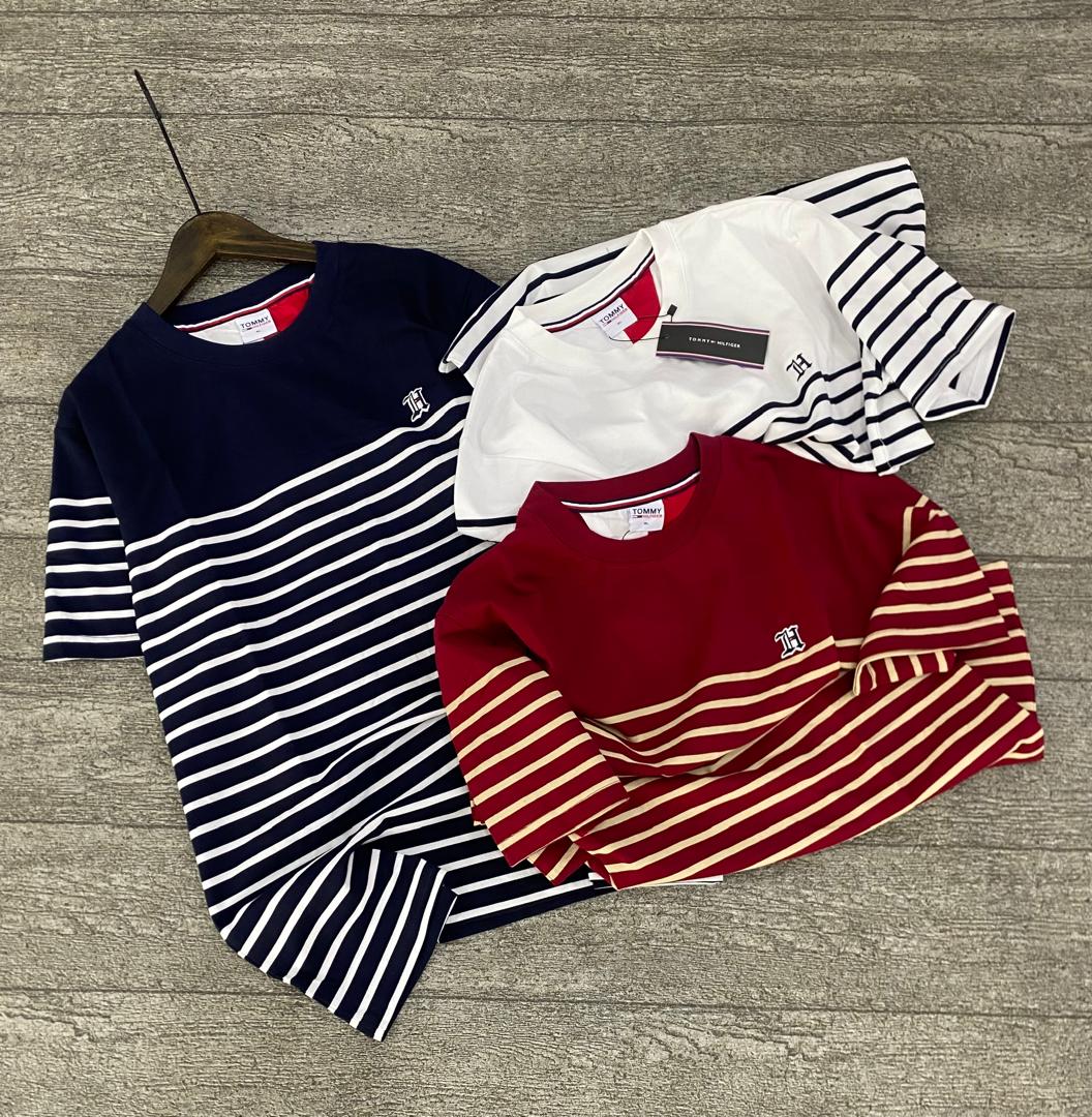 Men's Striped T-Shirt – Navy White