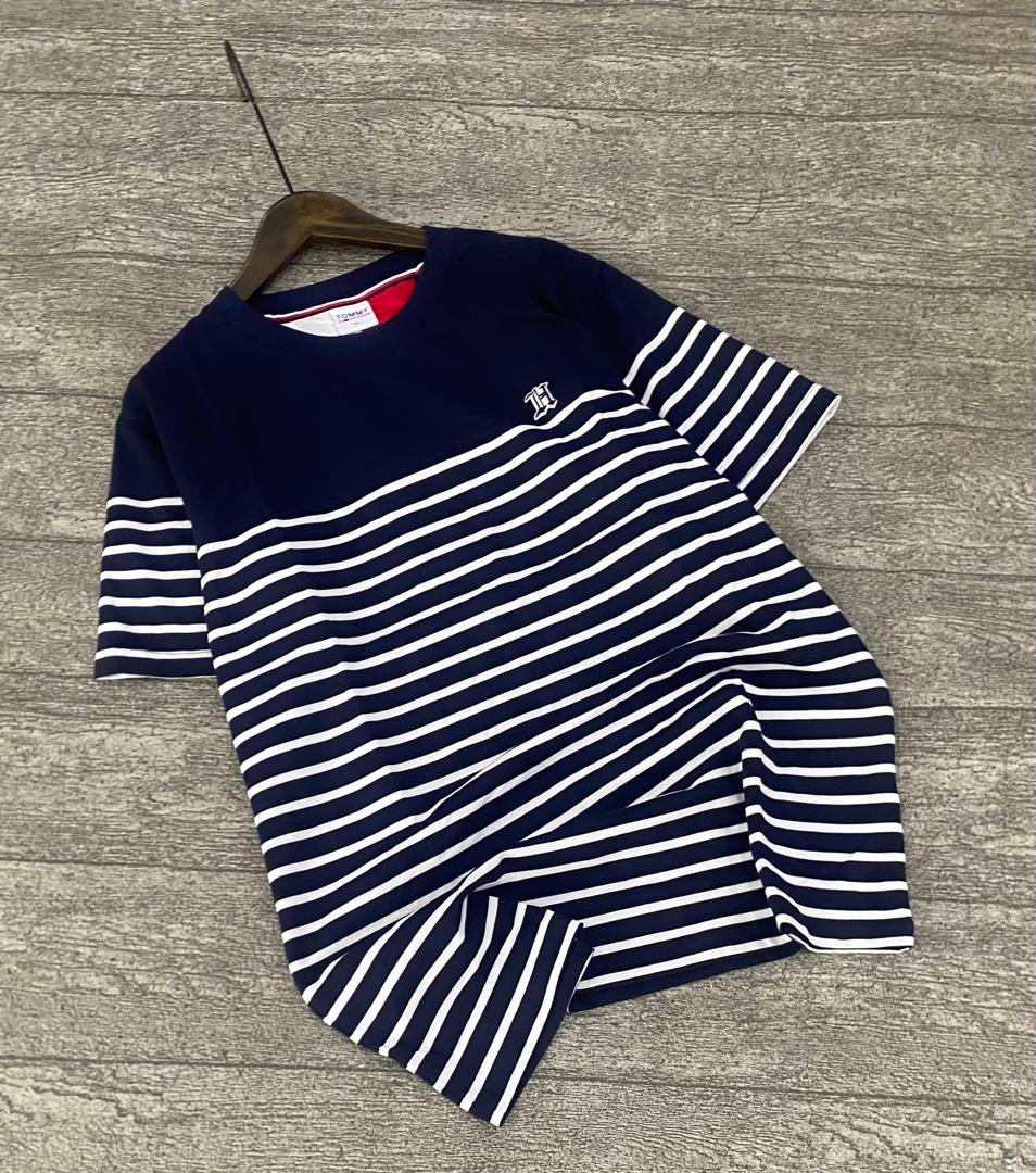 Men's Striped T-Shirt – Navy White
