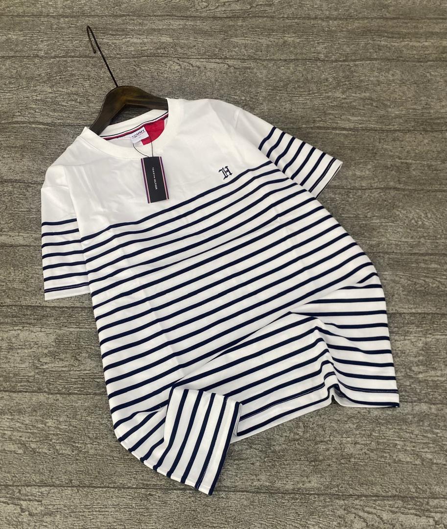 Men's Striped T-Shirt – White