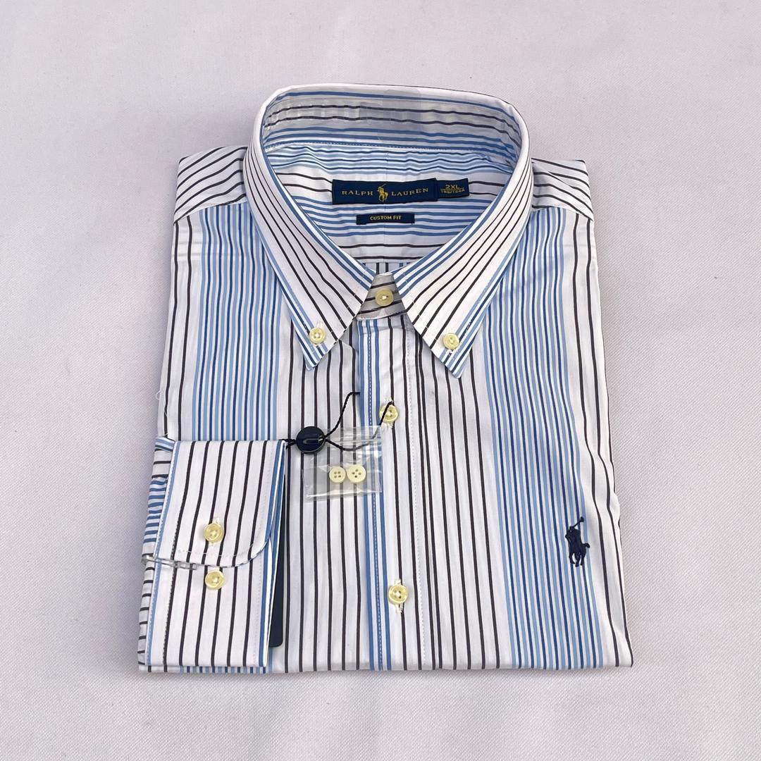 Men's Striped Oxford Button-Down Shirt – Blue