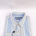 Men's Striped Oxford Button-Down Shirt – Blue