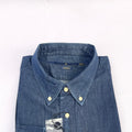 Navy Blue Long Sleeve Chambray Shirt