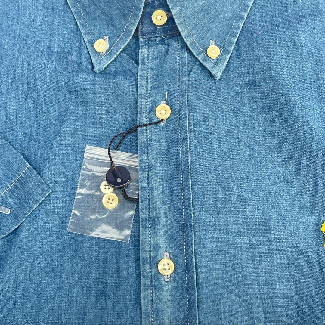 Blue Short Sleeve Chambray Shirt - RL
