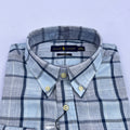 Men's Heather Grey Windowpane Shirt