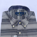Men's Charcoal Pinstripe Plaid Shirt